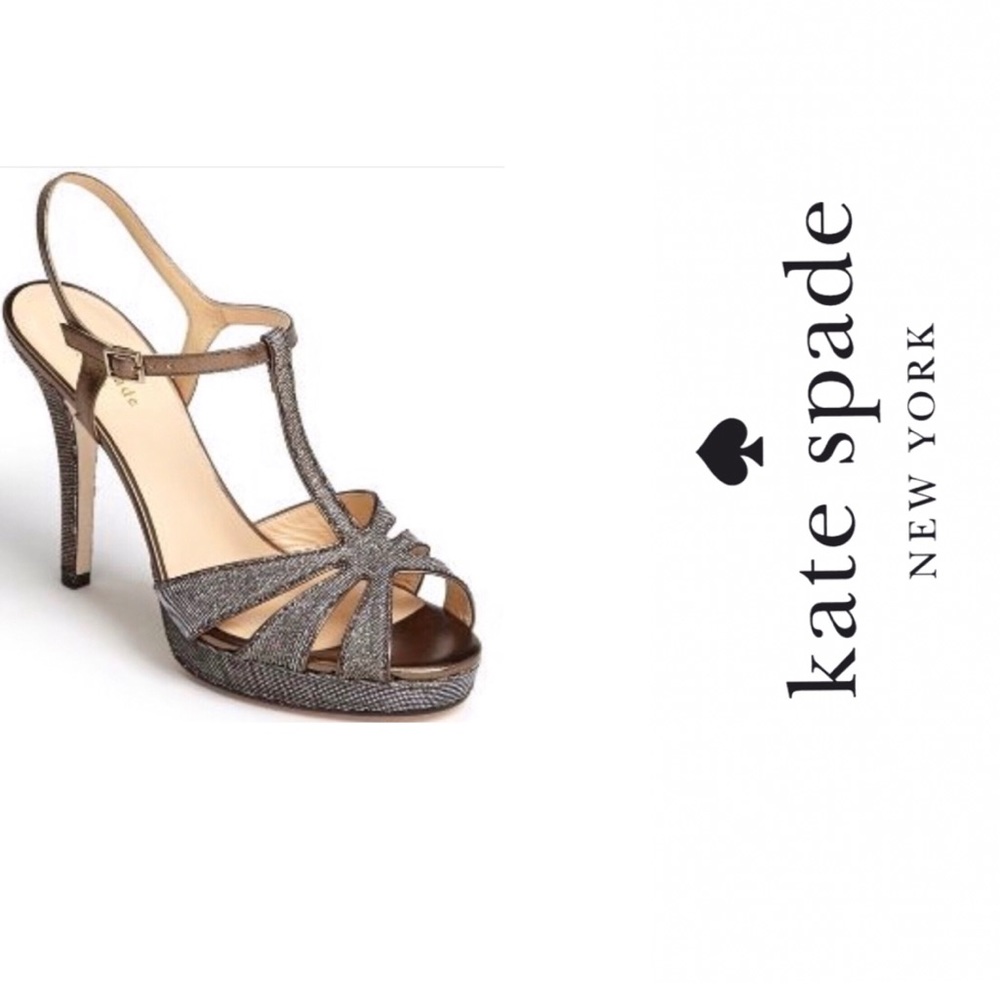✨$13 Kate Spade Metallic Platform Heel Size 10